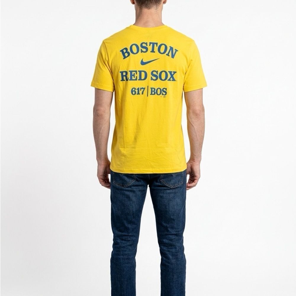 NIKE | NEW Boston Red Sox Yellow & Blue Graphic T-Shirt Men’s Size Medium